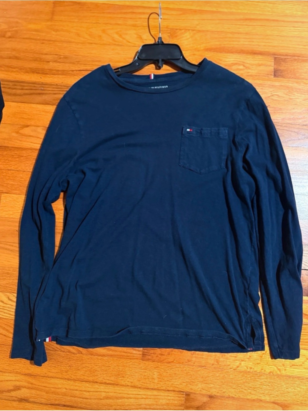 Tommy Hilfiger Men's Dark Navy Long Sleeve Pocket Tee